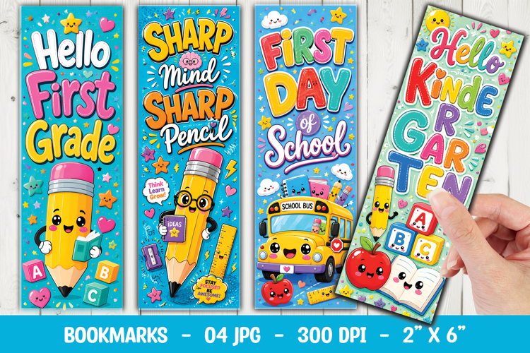 First Grade Bookmark Sublimation