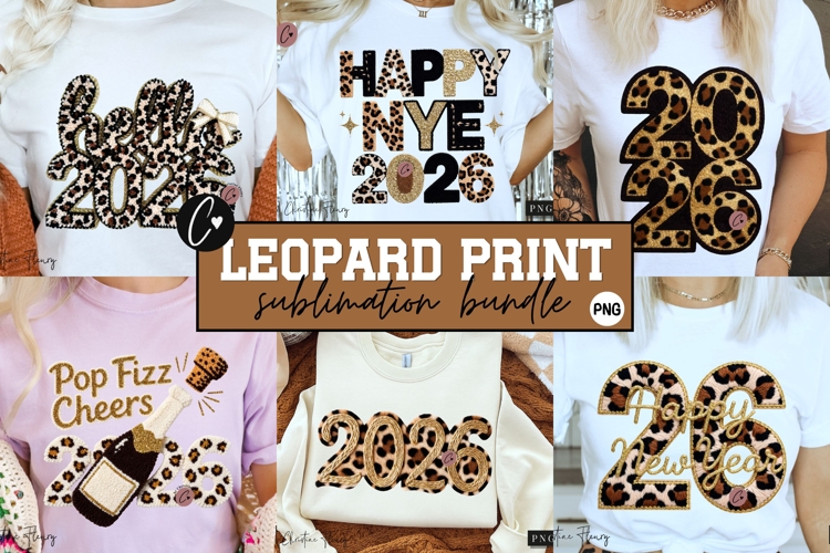 Latch Hook Leopard Print New Years PNG Bundle