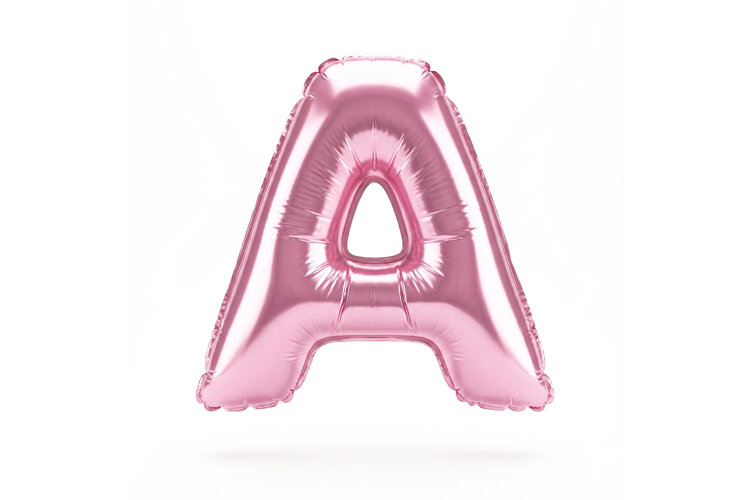 Pink Metallic Letter A Foil Balloon Party Decoration example image 1
