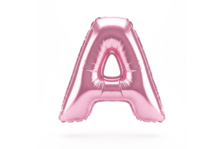Pink Metallic Letter A Foil Balloon Party Decoration