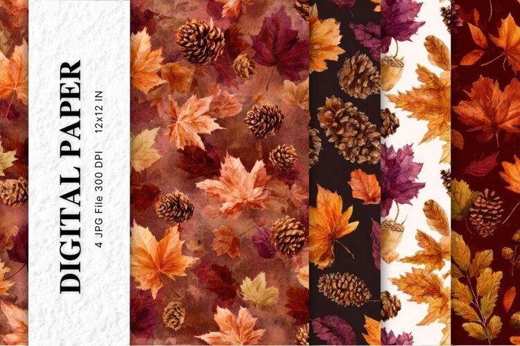 Leaf Fall Autumn Background Wallpaper Pattern_2 example image 1