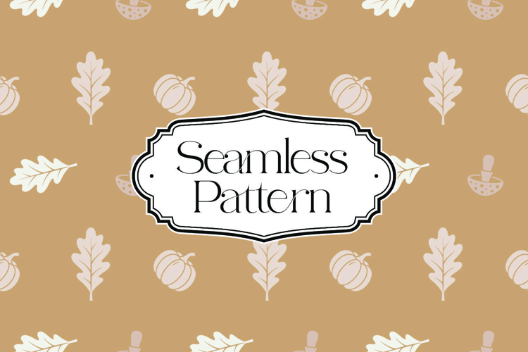 Fall Autumn Seamless Pattern, Digital Paper example image 1