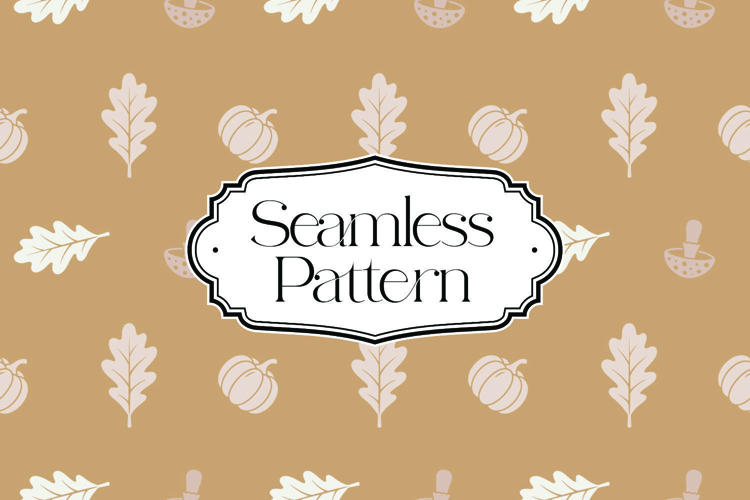 Fall Autumn Seamless Pattern, Digital Paper