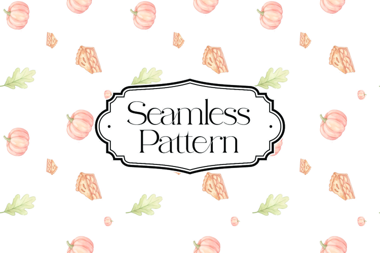 Fall Autumn Seamless Pattern, Digital Paper