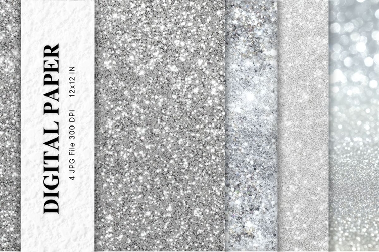 Sparkle Silver Glitter Background Image 20