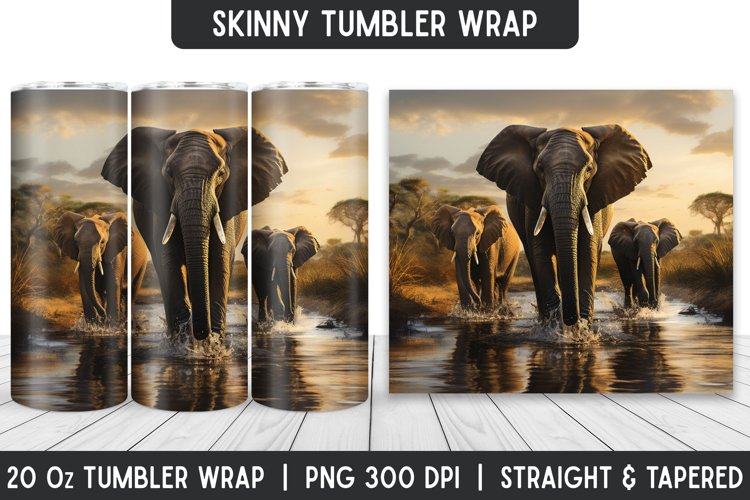 Elephant Watercolor Clipart Image 23