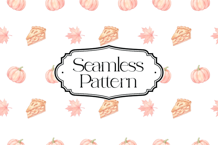 Fall Autumn Seamless Pattern, Digital Paper