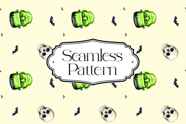 Halloween Seamless Pattern, Digital Paper