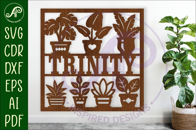 Indoor plant lovers theme named wall sign or card