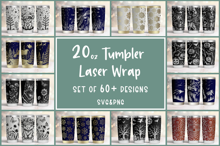 20oz Tumbler laser svg Floral wrap| Wildflowers pattern