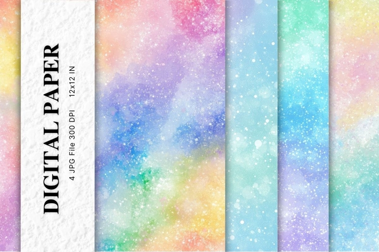 Rainbow Watercolor Background Abstract Pastel Wallpaper _7