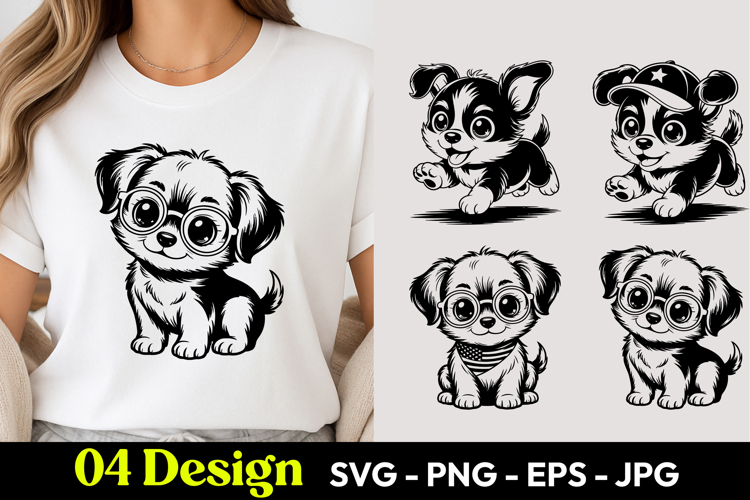 Baby Puppy Character SVG PNG