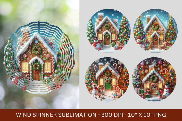 wind spinner - gingerbread house