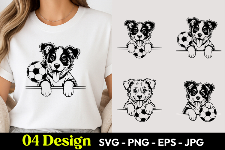 Soccer Puppy SVG PNG