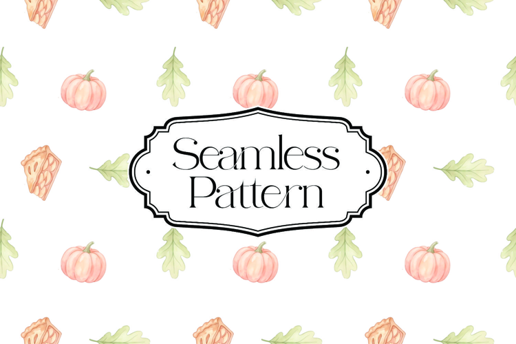 Fall Autumn Seamless Pattern, Digital Paper