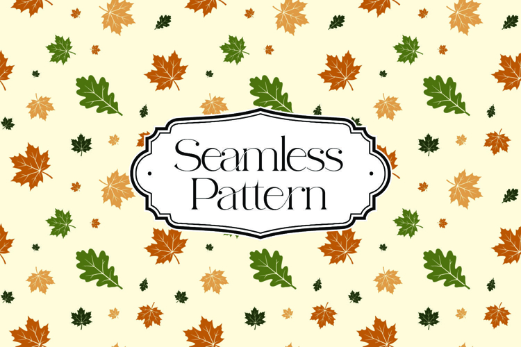 Fall Autumn Seamless Pattern, Digital Paper