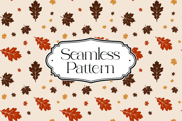 Fall Autumn Seamless Pattern, Digital Paper