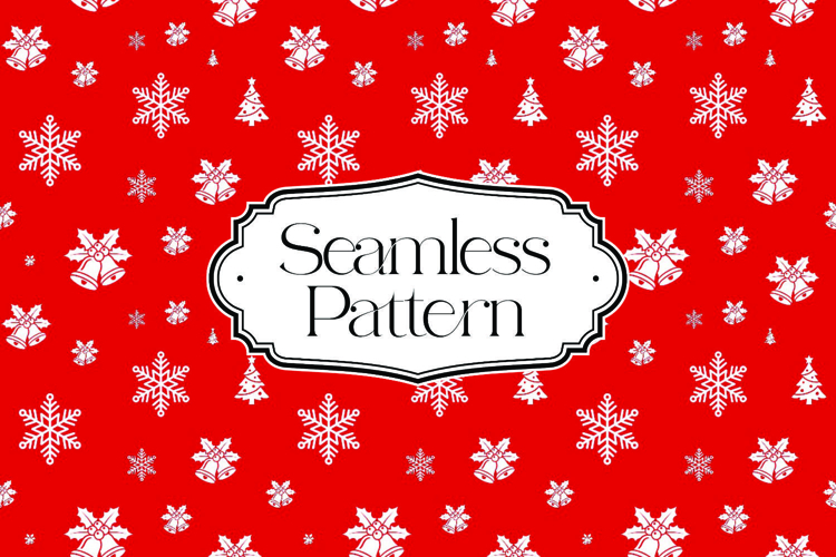 Christmas Seamless Pattern, Digital Paper example image 1