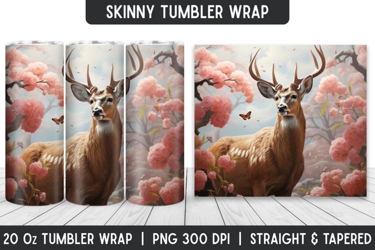 Deer Tumbler Wrap | Sublimation Tumbler | Tumblers