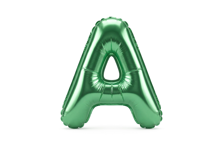 Green Metallic Letter A Foil Balloon Party Decoration