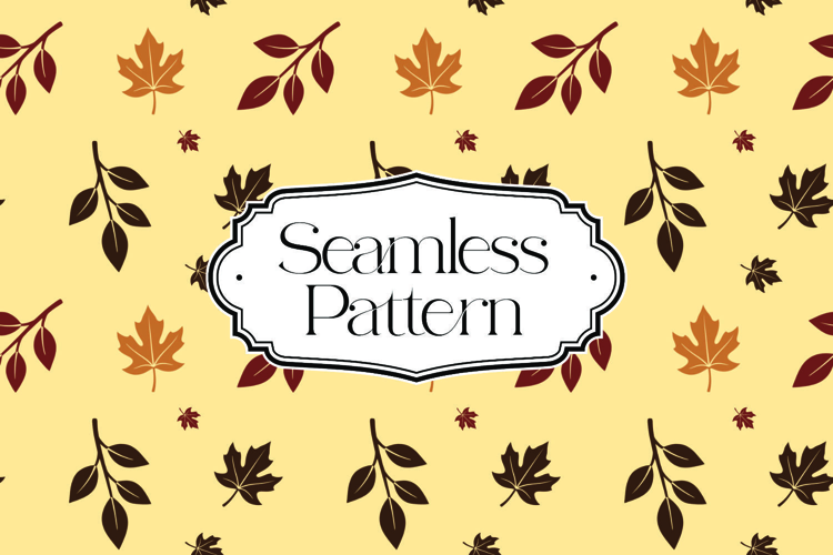 Fall Autumn Seamless Pattern, Digital Paper