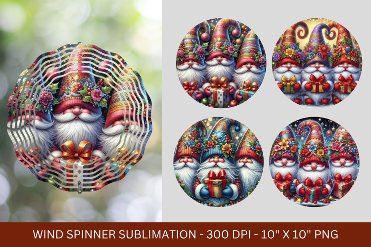 wind spinner - christmas gnome