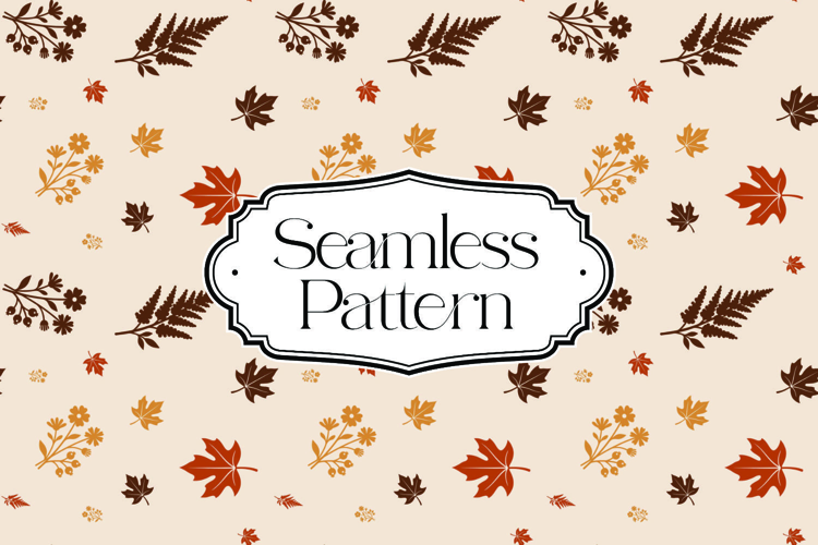 Fall Autumn Seamless Pattern, Digital Paper