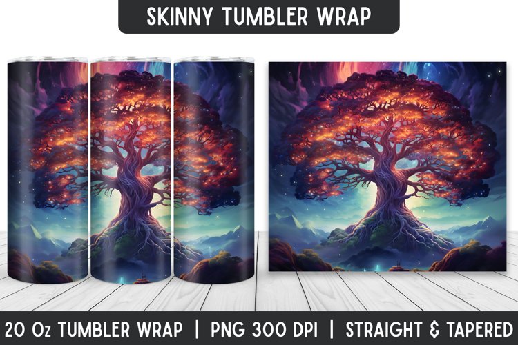 Tumbler Sublimation Wrap | 3D Sublimation | Skinny Tumbler example image 1