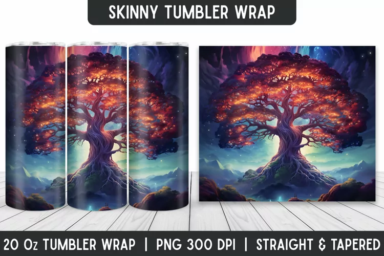 Tumbler Sublimation Wrap | 3D Sublimation | Skinny Tumbler