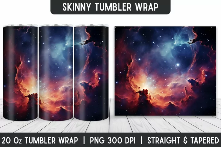 Tumbler Sublimation Wrap | 3D Sublimation | Skinny Tumbler