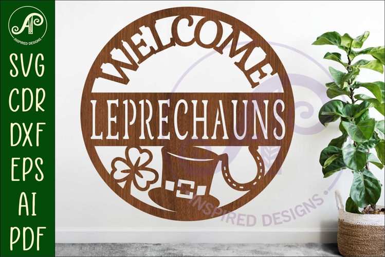 Leprechauns Welcome St. Patricks Day wall sign