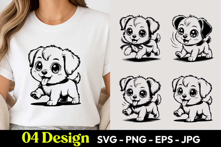 Cute Baby Puppy SVG PNG
