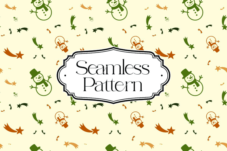 Christmas Seamless Pattern, Digital Paper example image 1