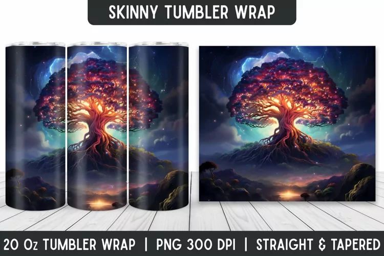 Tumbler Sublimation Wrap | 3D Sublimation | Skinny Tumbler