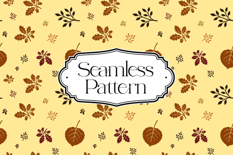 Fall Autumn Seamless Pattern, Digital Paper example image 1