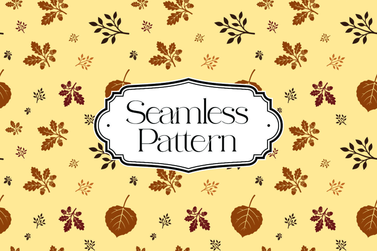 Fall Autumn Seamless Pattern, Digital Paper