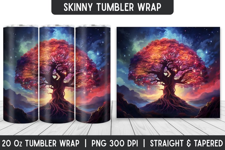 Tumbler Sublimation Wrap | 3D Sublimation | Skinny Tumbler example image 1