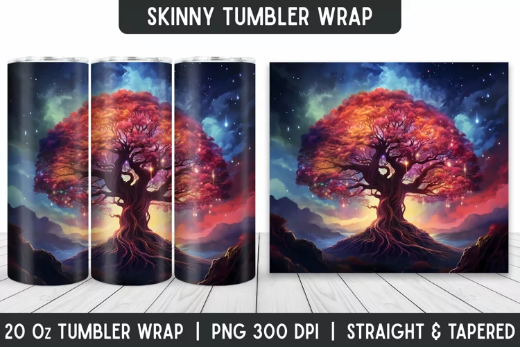 Tumbler Sublimation Wrap | 3D Sublimation | Skinny Tumbler