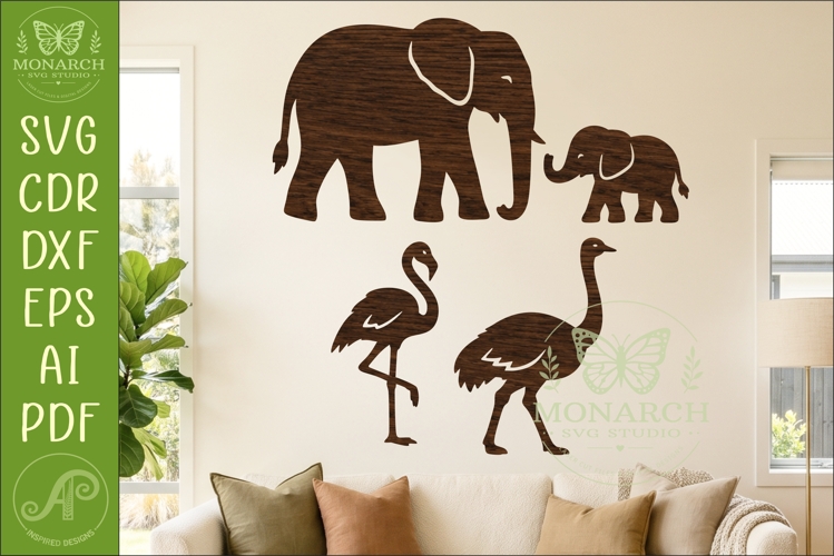 Safari Animal, African Wildlife Silhouettes 1