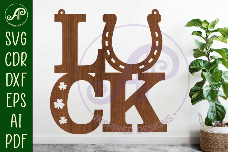 Luck word St. Patricks Day wall sign