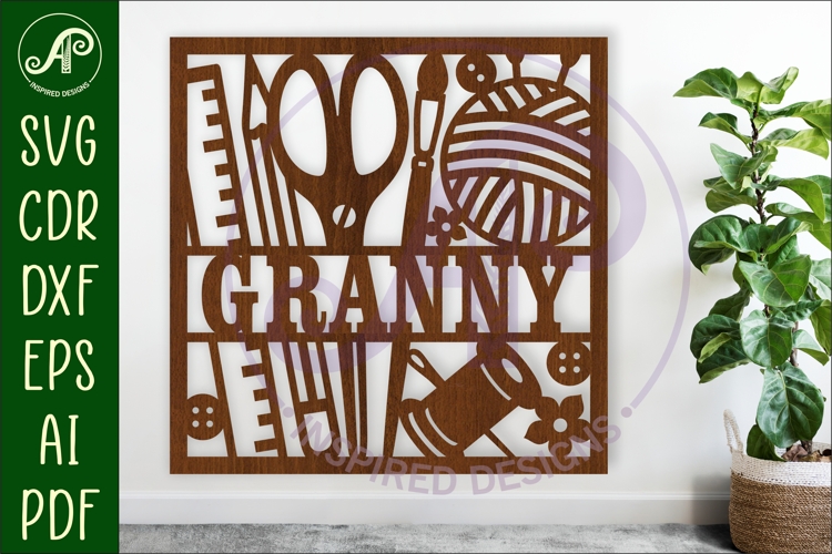 Crafters name sign svg laser cut design or card