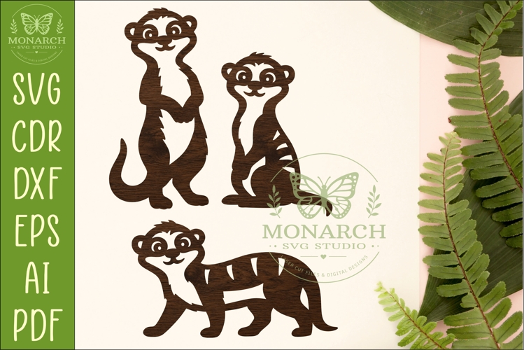 Cute Meerkat SVG. Playful Meerkat Silhouettes 2