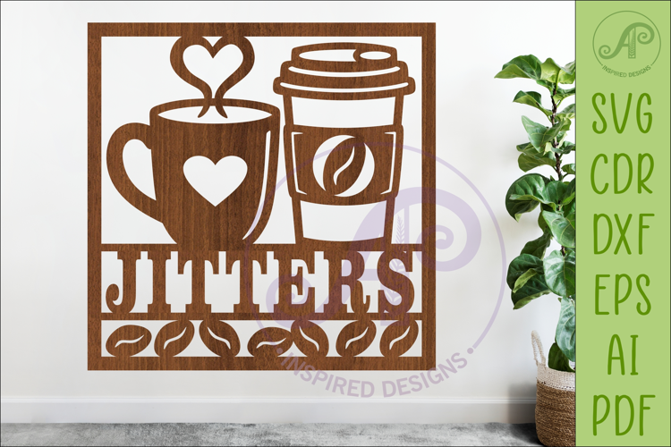 Coffee Lover Name Sign SVG, Personalized Coffee Wall Decor