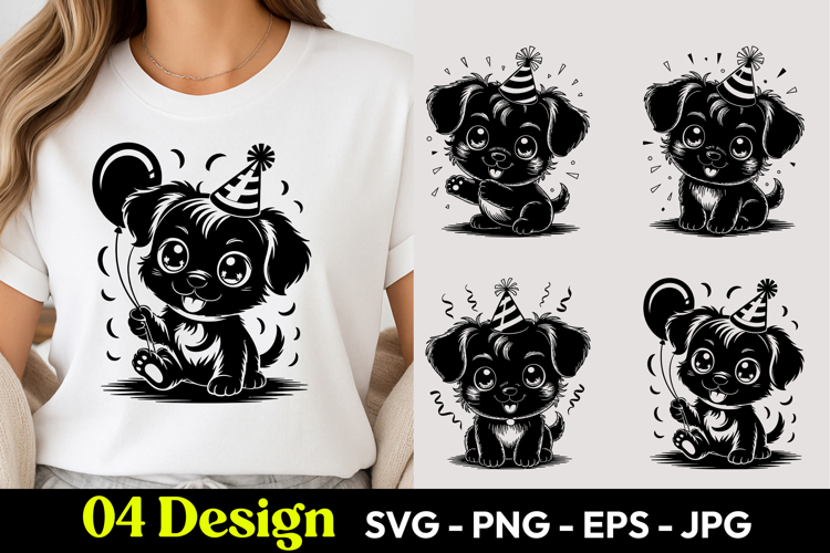 Party Puppy SVG PNG