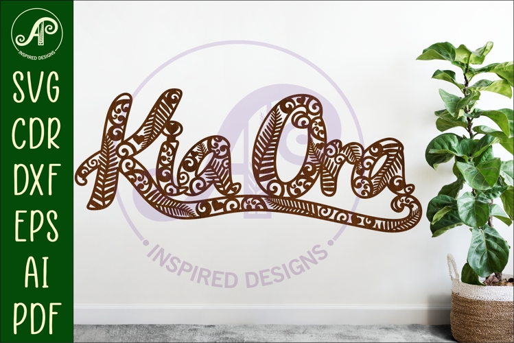 Kia Ora wall sign svg laser cut