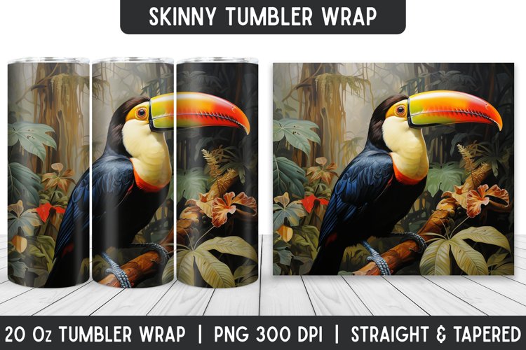 Toucan Bird Tumbler Wrap | Sublimation Tumbler | Tumblers