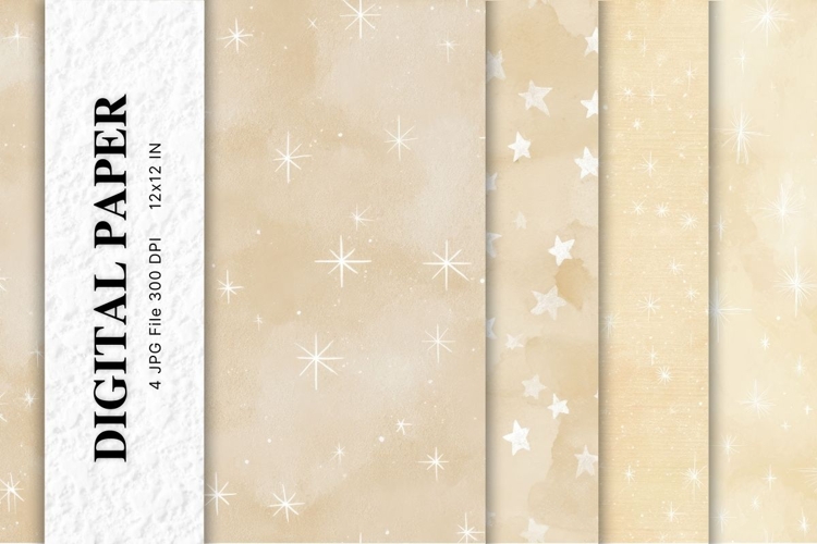 Star Background Party Decor Digital Paper Backdrop Wallpaper