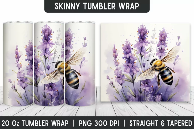 Flower Tumbler Wrap | 3D Sublimation | Skinny Tumbler