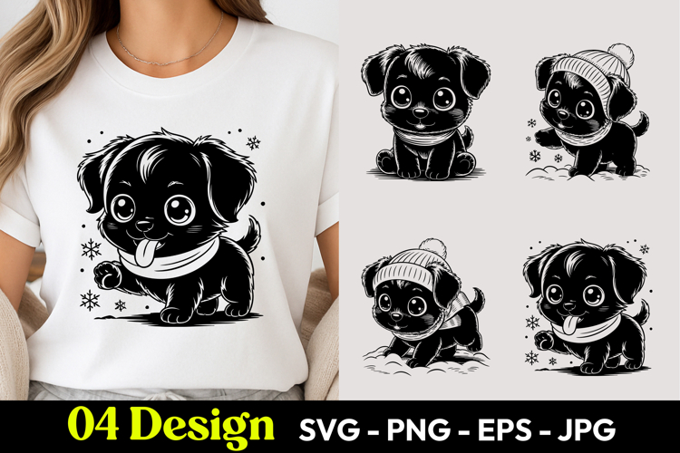 Smiling Puppy SVG PNG