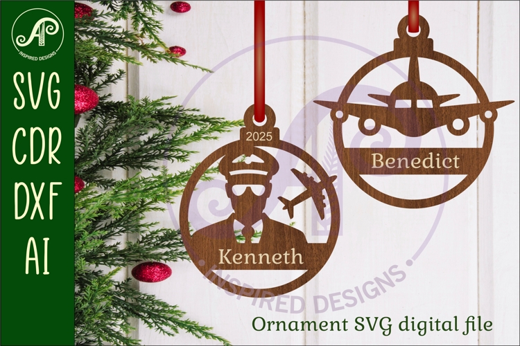 Christmas Airplane Clipart Image 2